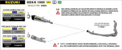 Arrow Exhaust Tobă finală ARROW Pro-Race pentru Suzuki GSX-S 1000 GX 2024+, Oțel inoxidabil