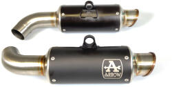 Arrow Exhaust Pereche de tobe finale ARROW GP2 pentru Ducati Hypermotard 950 / 950 SP 2019-2021, Oțel închis (Dark)
