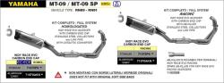 Arrow Exhaust Sistem complet de evacuare ARROW Indy Race EVO pentru Yamaha MT-09 / MT-09 SP 2024-2026, Aluminiu închis (Dark) - brsmoto - 8 544,00 RON