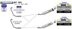 Arrow Exhaust Tobă finală ARROW Thunder pentru Yamaha MT 125 2014-2019, Aluminiu închis (Dark) - brsmoto - 2 250,00 RON