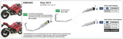 Arrow Exhaust Tobă finală ARROW X-Kone pentru Kawasaki Z 300 2015-2016, Oțel inoxidabil