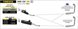 Arrow Exhaust Tobă finală ARROW Rebel pentru Yamaha XSR 125 2021-2024, Oțel închis (Dark) - brsmoto - 2 952,00 RON