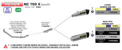 Arrow Exhaust Tobă finală ARROW Race-Tech pentru Honda NC 750 X 2021-2024, Aluminiu
