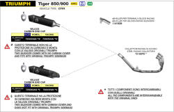 Arrow Exhaust Tobă finală ARROW Veloce pentru Triumph TIGER 900 2020-2023, Aluminiu închis (Dark) - brsmoto - 2 949,00 RON