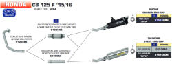 Arrow Exhaust Tobă finală ARROW Thunder pentru Honda CB 125 F 2015-2016, Aluminiu închis (Dark)