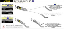 Arrow Exhaust Tobă finală ARROW Race-Tech pentru Aprilia TUONO V4 1100 2015-2018, Aluminiu