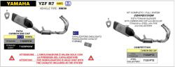 Arrow Exhaust Sistem complet de evacuare ARROW Pista pentru Yamaha YZF R7 2021-2024, Titan închis (Dark)