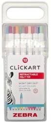 Zebra Filctoll ZEBRA ClickArt nyomógombos vízbázisú 12 darabos (2718) - nyomtassingyen