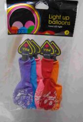 Ledes, világító lufi Happy Birthday felirattal (5 db)