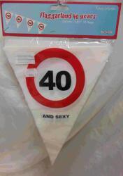  zászlógirland 40. szülinapra (5 m)-17652