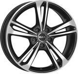 Mak EMBLEMA Fényes fekete Polírozott 5/100 17x7 ET38 57, 1 - 4sgumi