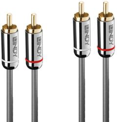 Lindy LNY-35345 : : Аудио кабел, 2x RCA M, Cromo Line, 1.0 м