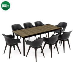 Keter Flora Large 8+1 kerti bútor garnitúra szett kőris-grafit 260574_238360_8