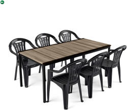 Keter Rowen Large 6+1 kerti bútor garnitúra szett kőris-grafit 260574_220594_6