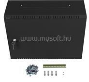 Lanberg rack szekrény 19" fali 4U+3U/540x200 alacsony profil, fekete (összeszerelve) (WAF1-5203-04-00B) (WAF1-5203-04-00B)
