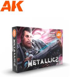 AK Interactive Metallics Set fémes hatású akrilfesték készlet 6x 17ml (AK11608)