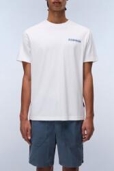Napapijri Napapijri, Sovana kényelmes fazonú pamutpóló, Fehér, Jégkék, XL (NP0A4IE4-2061-XL)