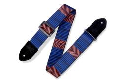 Levy's MP2TC-001 Gitárpánt, nyomtatott, poliészter, bõr végekkel, fekete műanyag oldalakkal, állítható (MP2TC-001)