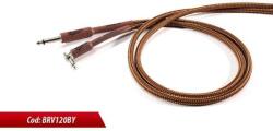 Proel BRV120LU3BY Hangszerkábel, 3 m barna-arany, 1x 6, 3 mm mono jack és 1x 6, 3 mm pipa mono jack dugó (BRV120LU3BY)