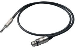 Proel BULK200LU10 Aszimmetrikus kábel M, 10m fekete, 6, 3mm S4CPROmono jack dugó és XLR 3FVPRO, HPC225 kábel (BULK200LU10)