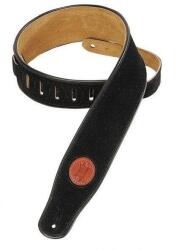 Levy's MSS3-BLK Gitárpánt, egyedi minta, hasított bõr, dekoratív zsinórral, állítható: 96-134cm, fekete (MSS3-BLK)