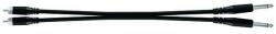 Proel BULK555LU18 Hangszerkábel, 1, 8 m fekete, 2x 6, 3 mm mono jack dugó - 2 x RCA dugó, öntött (BULK555LU18)