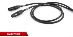 Proel BRV250LU5BK Mikrofonkábel, 5 m fekete, XLR 3P csatlakozók, rugalmas PVC bevonat (BRV250LU5BK)