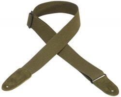 Levy's MC8-GRN Gitárpánt, pamut, bõr végekkel, 5cm széles, 147cm hosszú, zöld (MC8-GRN)