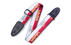 Levy's MPPV2-PE Gitárpánt, poliészter, kanadai tartományi címer, bõr végek, 5cm széles, 152cm hosszú (MPPV2-PE)