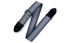 Levy's MC8VIN-001 Gitárpánt, nyomtatott mintával, bõr végekkel, pamut, 5cm széles, 88-152cm hosszú, mintás (MC8VIN-001)