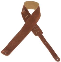 Levy's MS1-BRN Gitárpánt, hasított bõr elõl-hátul, 6, 35cm, állítható 96, 5cm-tõl 129, 5cm, barna (MS1-BRN)