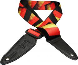 Levy's MDP-DE gitárpánt, poliészter, bõr végek, országzászló, 5cm széles, 165cm hosszú, német (MDP-DE)