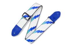 Levy's MPRB2-003 Gitárpánt, Levys mintás, poliészter bõr hátlappal, kék műbõr oldalakkal, 5cm (MPRB2-003)