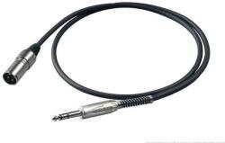 Proel BULK230LU1 Szimmetrikus kábel P, 1m fekete, 6, 3mm S5CPRO sztereó jack dugó és XLR 3MVPRO, HPC225 kábel (BULK230LU1)