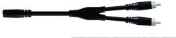 Proel BULK525LU03 Inzert Y kábel, 3 m fekete, 3, 5 mm sztereó lengõ jack aljzat - 2 x RCA dugó, öntött (BULK525LU03)