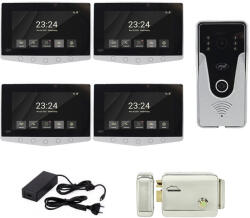 PNI Interfon video PNI DF780 cu 1 monitor, ecran 7 inch, slot card, comanda 2 porti, inregistrare miscare eveniment