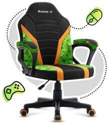 Huzaro Scaun gaming copii Huzaro HZ-Ranger 1.0, Mesh Pixel, Cotiere moi, Cadru Timber FX, Design ergonomic (Verde/Negru) (HZ-Ranger 1.0 Pixel Mesh)