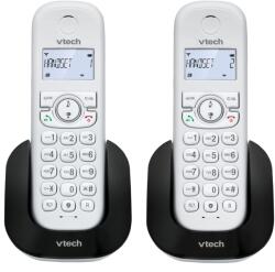 VTech (versiunea franceza) VTech CS1501 Telefon DECT fara fir cu doua telefoane, blocare apeluri, identificare apelant/apel in asteptare, difuzor, afisaj iluminat din spate si tastatura iluminata din spate 