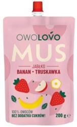 OWOLOVO 100% gyümölcspüré MUS Alma-Eper-Banán - 200g - vitaminbolt - 598 Ft
