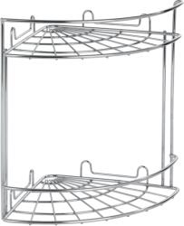  Slim Kétrészes íves Sarokpolc Króm Festett