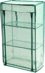  Fóliaház 46x24x80cm 3 Szintes Zöld Fém Keret