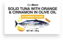 GymBeam Tonhal olívaolajban naranccsal és fahéjjal 120 g