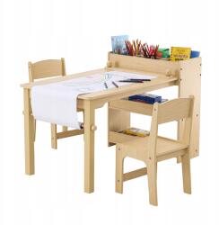 Vevor Gyerek Rajzasztal, 2 szék, szekrénnyel, 2-8 éveseknek (DCWETZYYZE)