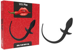  Wild Play - anál dildó farokkal (fekete)