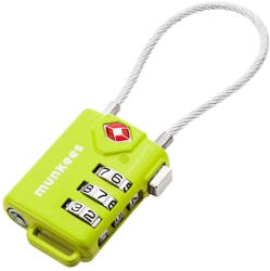 Munkees Kábelzár Munkees TSA Lock Cable, alumínium, TSA tanúsítvány - insportline