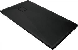 Deante Cadita de dus dreptunghiulara, din granit, slim, neagra, 140x70x4.5 cm, Deante Correo (KQR_N77B)