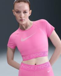 Nike Pro Womens Dri-FIT Short-Sleeve Cropped Graphic Top M | Femei | Tricouri | Roz | HV3673-675