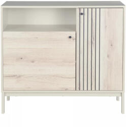 Frost K2 Laminált Komód Alpi Tölgy-Törtfehér Fém Vázzal (SIG-FROSTK2)