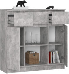 AKORD K100 Beton Komód 3 Fiókos 2 Ajtós Tárolószekrény (AKO-KOMMK1002D3SZ1PBETPK)