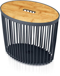 Prosperplast Clubo Multifunkciós Tárolókosár Antracit-Bambusz 44cm (PPP-ICLUE30T-S433)